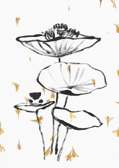 Lotus doré tombant - Santhosh ch
