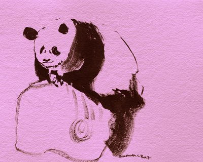 Esquisse de panda rose - Santhosh ch