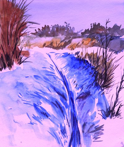 Ruisseau enneigé en hiver - Santhosh ch