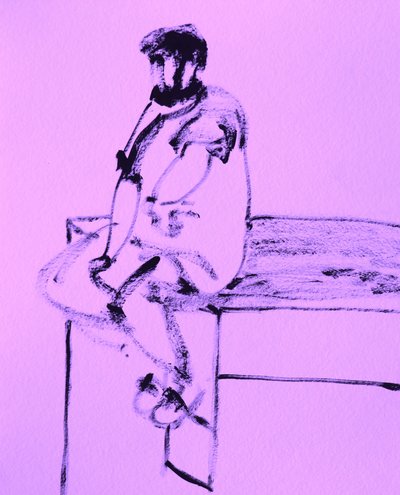 Personnage assis, plongé dans ses pensées - Santhosh ch