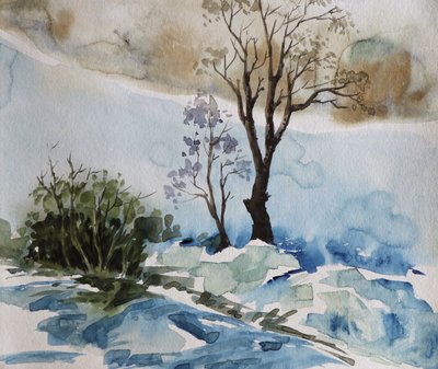 Sérénité sur la rivière en hiver - Santhosh ch