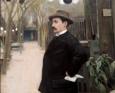 Portrait du peintre Miguel Utrillo (1862-1934) lors de son séjour à Paris (détail) - Santiago Rusinol i Prats