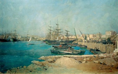 Barcelone, port - Santiago Rusiñol