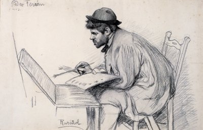 Portrait de Pere Ferran peignant - Santiago Rusiñol