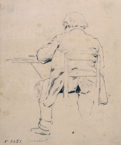 Homme assis de dos - Santiago Rusiñol