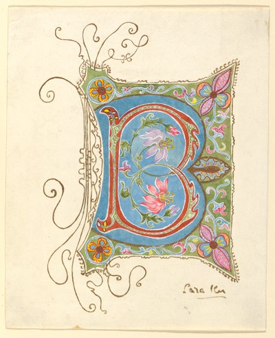 Dessin, Initiale illuminée - Sara Ker
