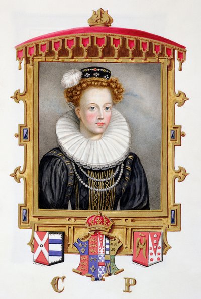 Portrait de Catherine Parr (1512-1548) sixième épouse de Henry VIII en jeune veuve de 