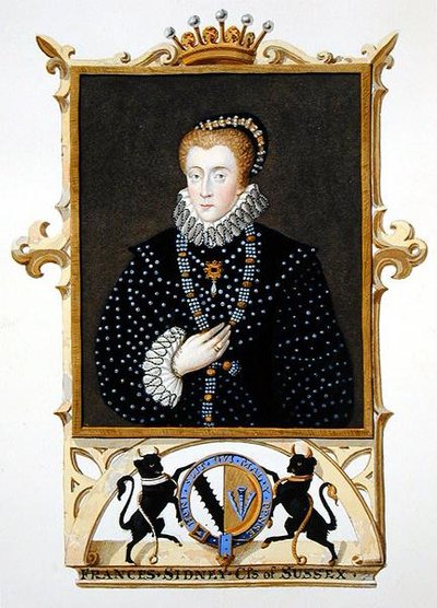 Portrait de Frances Sidney (d.c.1589) Comtesse de Sussex de 