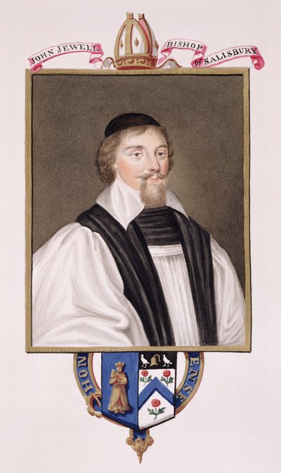 Portrait de John Jewel (1522-71) évêque de Salisbury de 