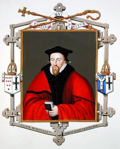 Portrait de John Whitgift (c.1530-1604) Archevêque de Canterbury de 