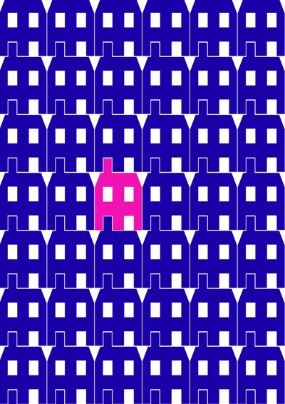 Blue Paper House_Large, 2020 (numérique) - Sarah Evans