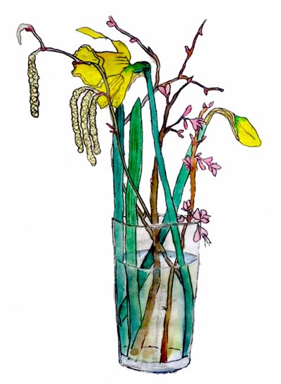 Jonquilles et chatons - Sarah Thompson Engels