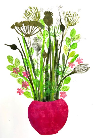 Vase rouge 2 - Sarah Thompson Engels