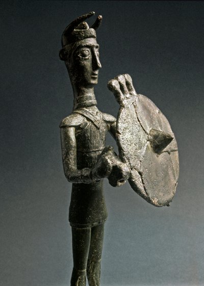 Culture nuragique sarde : statuette en bronze d