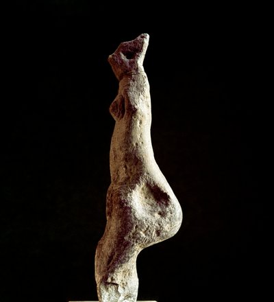 Culture nuragique sarde : statuette en calcaire de Vénus stéatopyge (Vénus de Macomer), provenant de Macomer, près de Nuoro. Période pré-nuragique (25e-18e siècle av. J.-C.). Énéolithique. Musée National Archéologique, Cagliari - Sardinia Nuragic Civilization