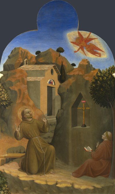 La Stigmatisation de Saint François du retable de Borgo del Santo Sepolcro, 1437-1444 - Sassetta
