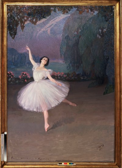 La ballerine Tamara Karsavina (1885-1978) dans Sylphide - Savelij Abramovich Sorin