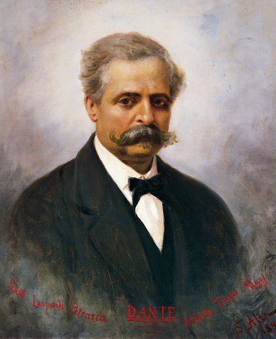 Portrait de Francesco De Sanctis, critique littéraire et historien italien, peinture de Saverio Altamura - Saverio Altamura