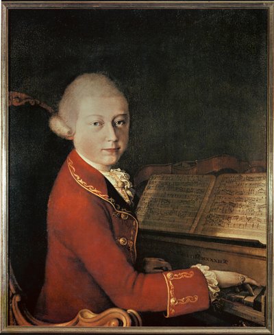 Mozart à Vérone (huile sur toile) - Saverio dalla (after) Rosa