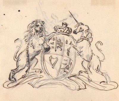 Blason flanqué d
