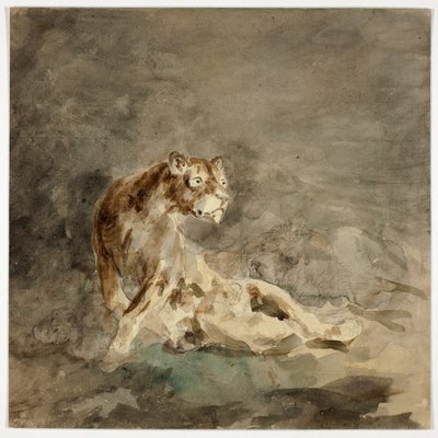 Lionne avec sa famille - Sawrey Gilpin