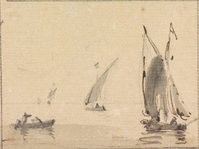 Voiliers sur mer calme - Sawrey Gilpin