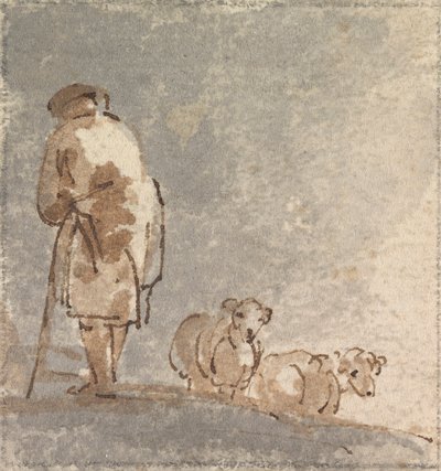 Berger avec moutons - Sawrey Gilpin