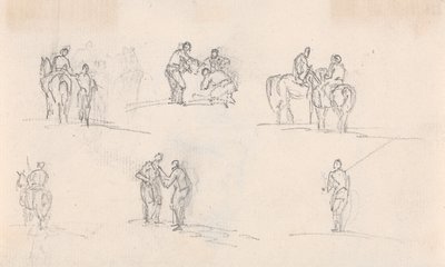 Six études de figures sur des chevaux - Sawrey Gilpin