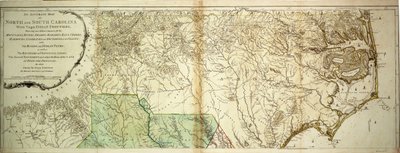 Carte de la Caroline du Nord et du Sud - Sayer & Bennett