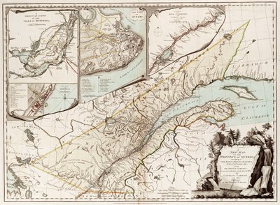 Carte du Québec, Canada - Sayer & Bennett