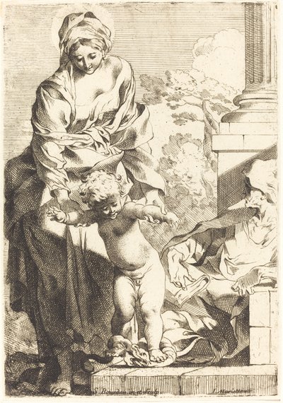 Vierge et Enfant piétinant le péché - Sébastien Bourdon