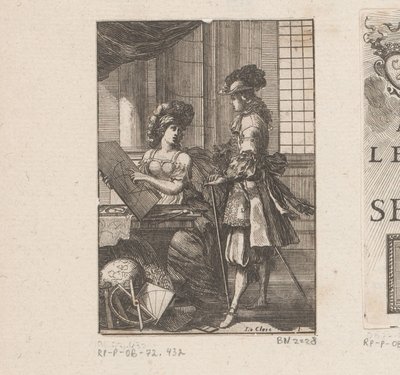 Géométrie et jeune homme avec un dessin géométrique - Sébastien Leclerc (I)