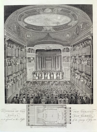 Intérieur du Nouveau Théâtre Royal, Haymarket, tel qu