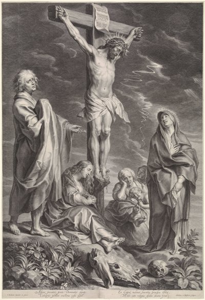 Christ en croix, avec Marie et Jean - Schelte Adamsz. Bolswert