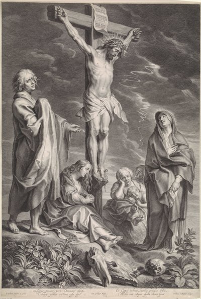 Christ en croix avec Marie et Jean - Schelte Adamsz. Bolswert