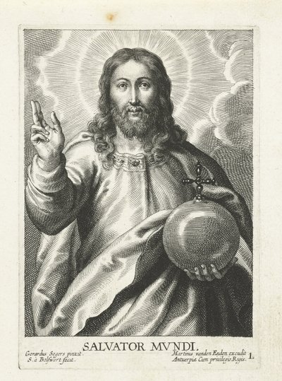 Christ en tant que Salvator Mundi - Schelte Adamsz. Bolswert
