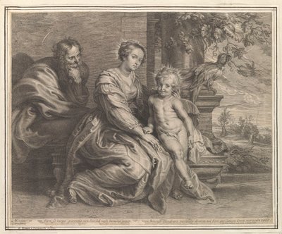 Sainte Famille avec perroquet - Schelte Adamsz. Bolswert