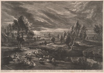 Paysage avec moutons, de Les Petits Paysages - Schelte Adamsz. Bolswert