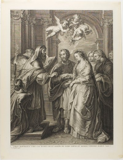 Le mariage de la Vierge - Schelte Adamsz. Bolswert