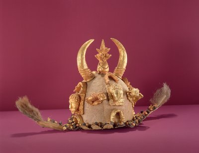 Casque Asante porté par des fonctionnaires, du Ghana - School African