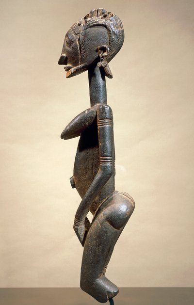 Sculpture en bois et métal, par le Maître aux yeux obliques, hauteur 59 cm, art tribal Dogon Mali - School African