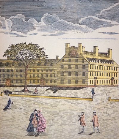 Harvard College, Cambridge, Massachusetts vers 1740 - School American