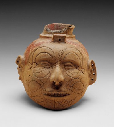 Vase effigie de tête - School American