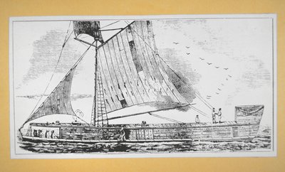 Bateau à quille du Mississippi (gravure) - School American