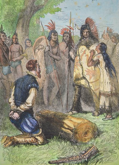 Pocahontas sauve la vie de John Smith - School American
