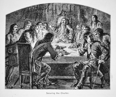 Sir Edmund Andros exige la reddition de la Charte du Connecticut en 1687 pour établir le Dominion de la Nouvelle-Angleterre - School American