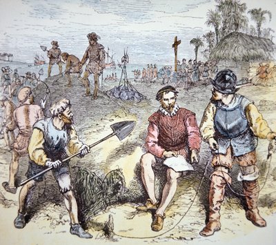 La fondation de Saint-Augustin en Floride par les Espagnols en 1565 - School American