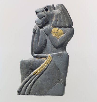 Fragment de plaque : figure agenouillée à tête de lion, vers le XVIIIe siècle av. J.-C. - School Anatolian