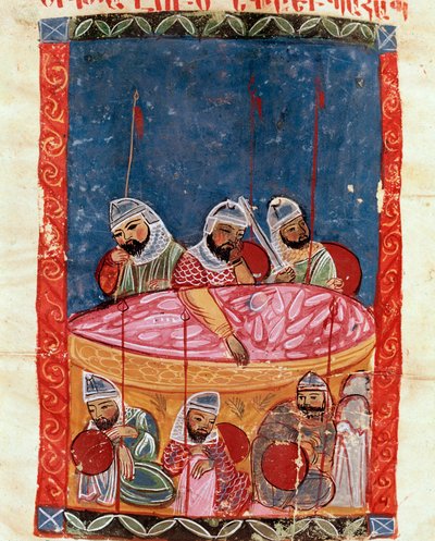 Gardes au tombeau du Christ (Miniature) - School Armenian