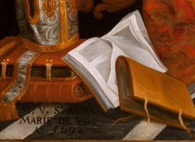 Saint Augustin en adoration de la Sainte Marie - School Belgian